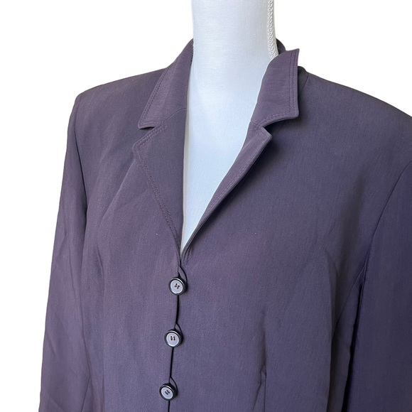NWT kasper purple blazer suit jacket women size 18 career business professional - Picture 2 of 5